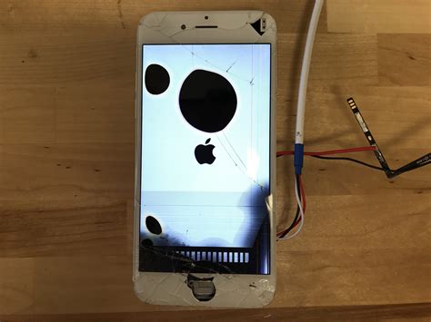 What does LCD damage look like on iPhone?